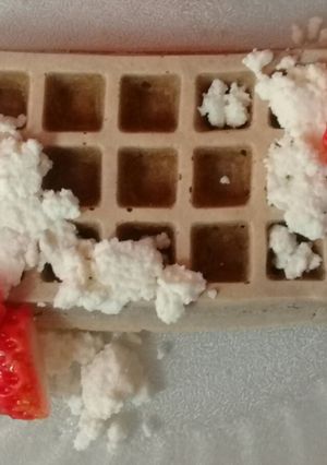 Una foto de Waffles con almidón de maíz🍓
