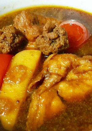 Foto resep Semur Kuah Isi Bola Daging, Tahu Coklat, dan Kentang