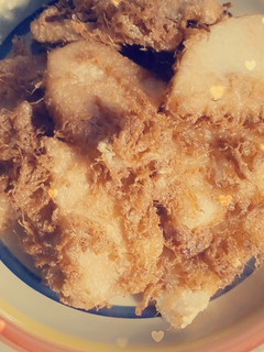 A picture of Fried yam and Egg.