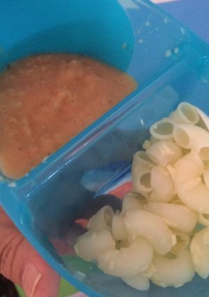 Foto resep Cheesy Macaroni with Chicken Cream Soup - Mpasi 9m+