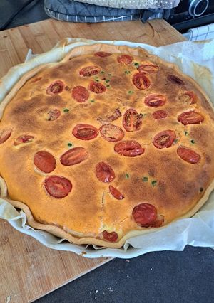 Une photo de Quiche petit pois chèvre frais