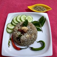A picture of Buckwheat Kuttu ki giri ki upma.
