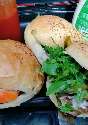 عکسی از دستور همبرگر