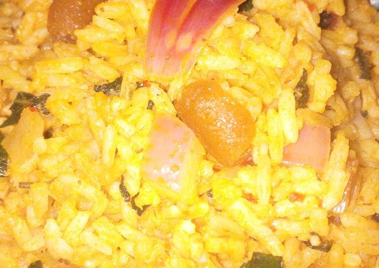 How to Make Speedy Native jollof rice with pomo