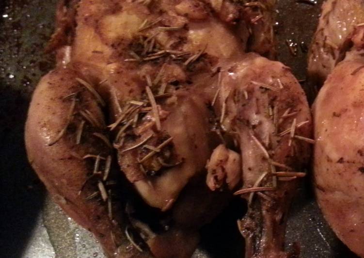 Simple Way to Prepare Super Quick Homemade Rosemary Rock Cornish Game Hen