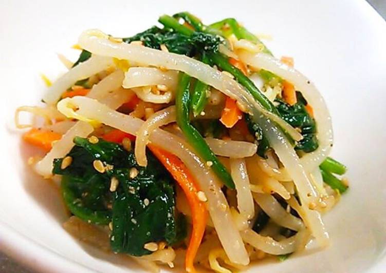 Recipe of Homemade Mixed Bean Sprout Namul Using a Namul Base