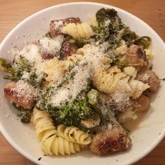 A picture of Sausage and Broccoli Pasta.