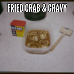 A picture of Fried Hardcrab & Gravy.