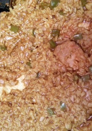 A picture of Tracy's Pork and Rice.