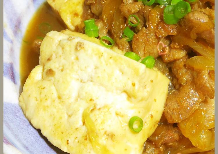 Recipe of Tasty Basic Pork and Tofu Simmer for Meat Lovers