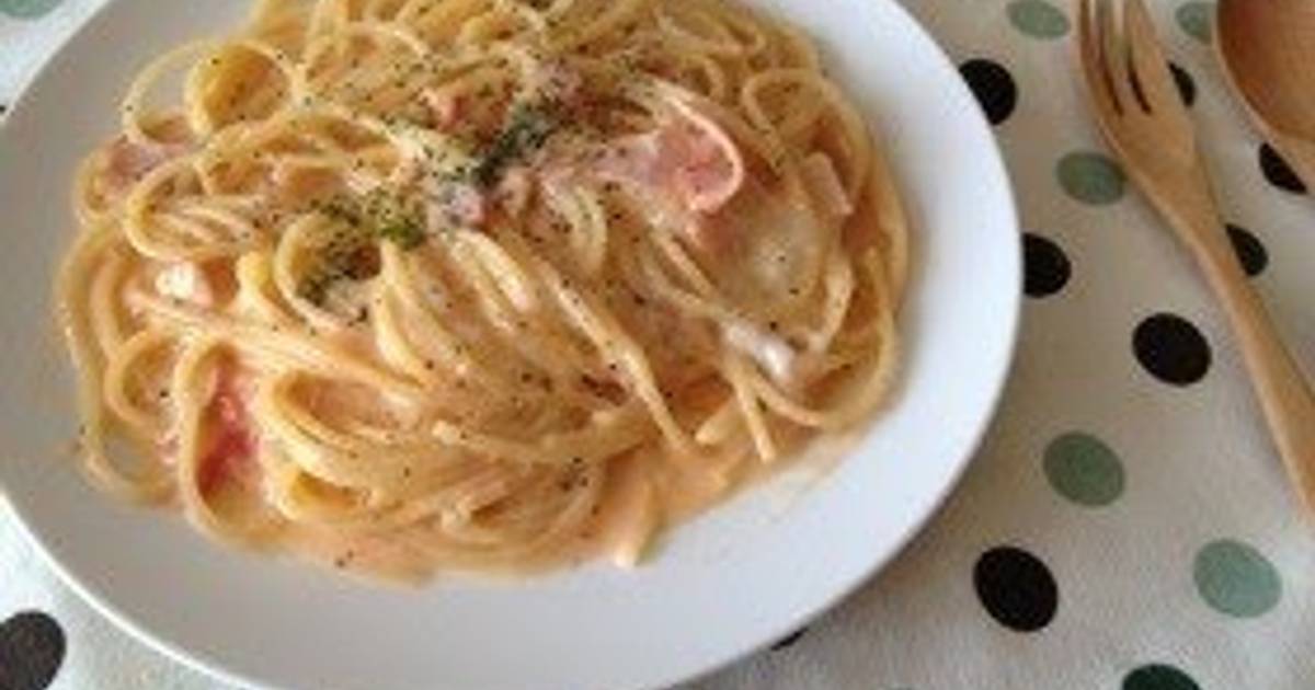 Pasta Carbonara with Tomato, Milk and Whole Eggs Recipe by cookpad