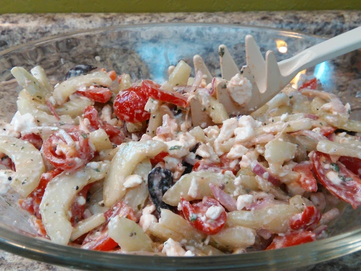 Easy Way Make Salad Yunani which Delicious