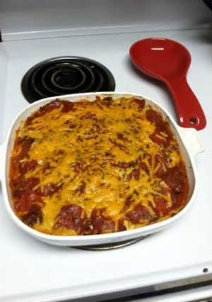 A picture of Narvia's lasagna.