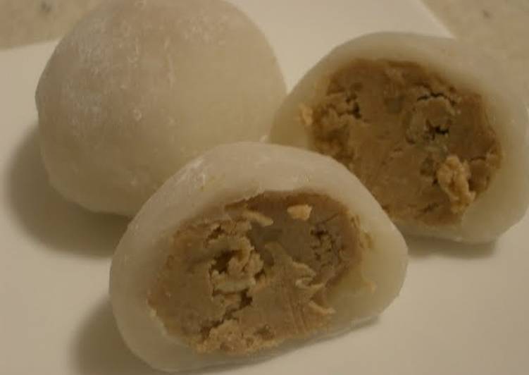 Recipe of Homemade White Chocolate Daifuku with Walnuts and Kinako