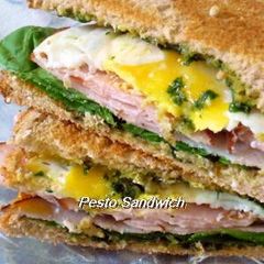 Sandwiches with Pesto Spread A picture of Sandwiches with Pesto Spread.