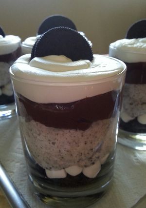 A picture of " OVER THE TOP CHOCOLATE CHEESECAKE OREO PARFAITS ".