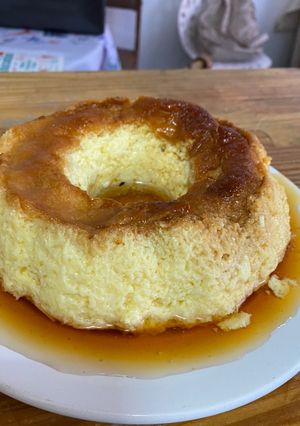 Una foto de Flan fácil sin horno