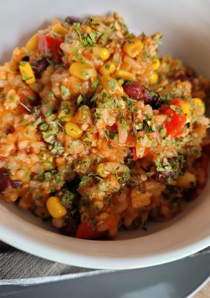 Mexikói rizses hús recept fotója