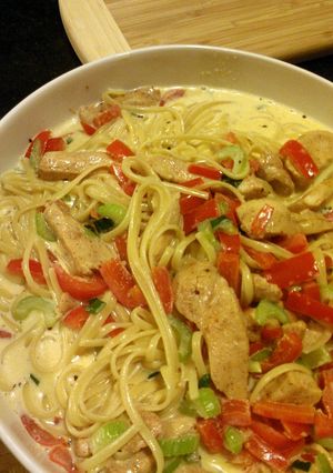 A picture of Creamy cajun chicken pasta.