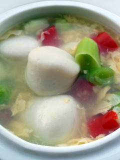 A picture of LG SPICY LEEK EGGDROP SOUP.