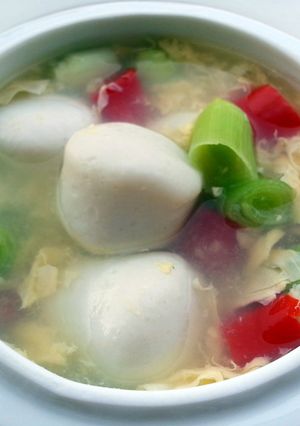 A picture of LG SPICY LEEK EGGDROP SOUP.