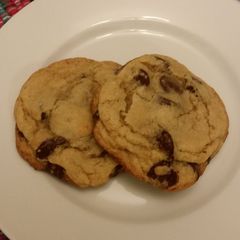 A picture of Big & chewy chocolate chip cookies.
