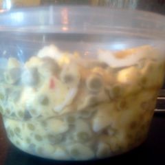A picture of My Mom's Pea Salad.