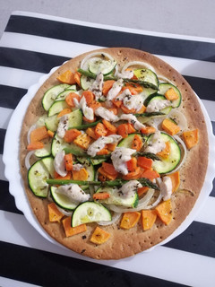Una foto de Pizza vegana sin gluten / sin histamina / sin lactosa