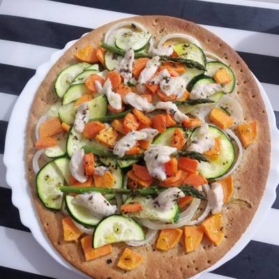 Pizza vegana sin gluten / sin histamina / sin lactosa Receta de Claudia Ma-  Cookpad