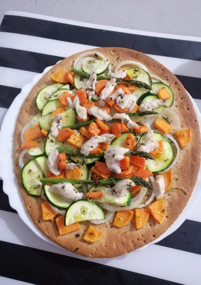 Una foto de Pizza vegana sin gluten / sin histamina / sin lactosa