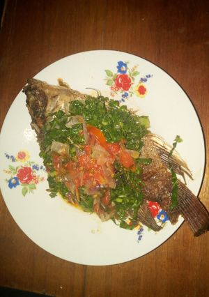 A picture of Wet fry fish.
