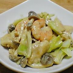 A picture of Chicken and Shrimp with Wasabi and Mayonnaise.