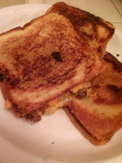 A picture of Bacon Grilled cheese sandwiches.