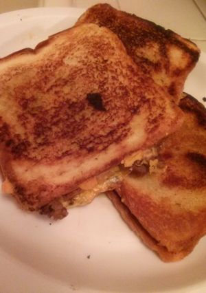 A picture of Bacon Grilled cheese sandwiches.