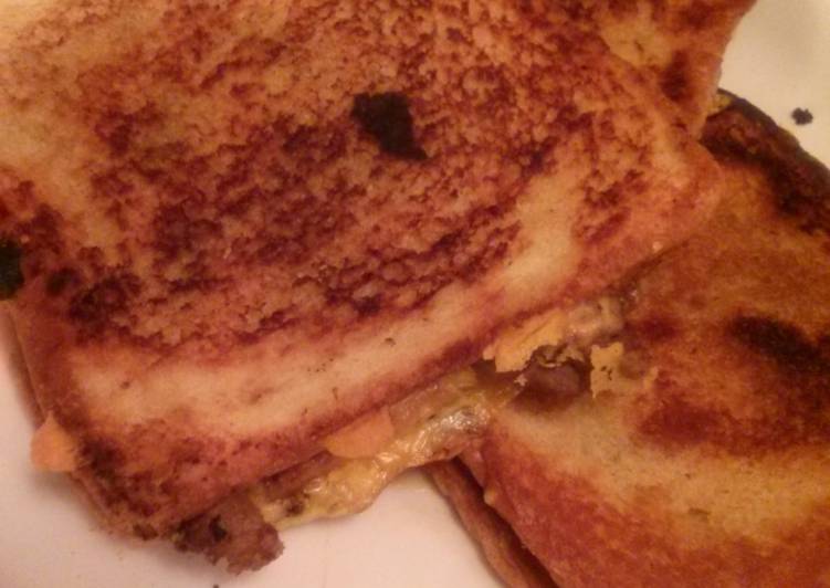 Easiest Way to Make Super Quick Homemade Bacon Grilled cheese sandwiches