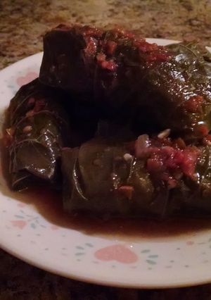 A picture of Stuffed Grape Leaves.