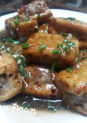 Hình của món Đậu hủ nhồi sốt dầu hào.