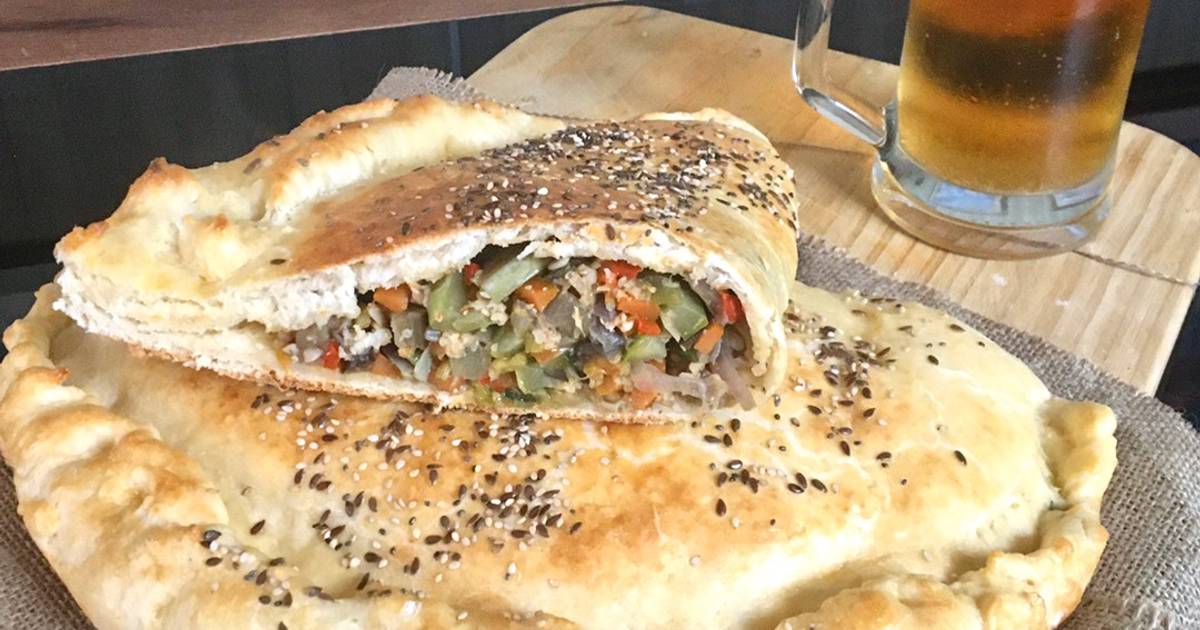 CALZONE VEGETARIANO sin levadura ? Receta de Naty Cossio ??- Cookpad