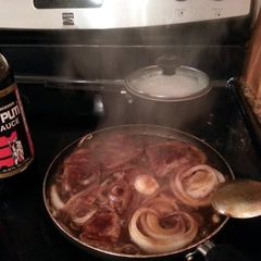 A picture of Louise's (Bistek Tagalog) Beef Steak.
