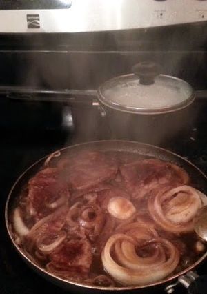A picture of Louise's (Bistek Tagalog) Beef Steak.
