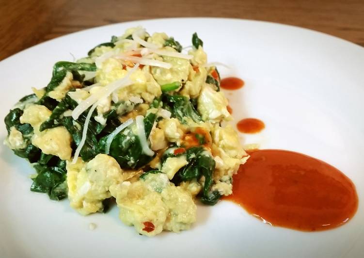 Spinach and eggs