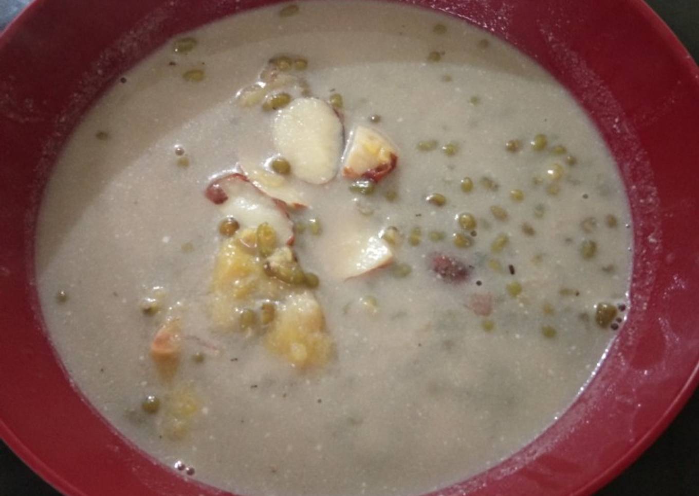 Kolak kacang hijau cempedak