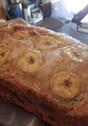 Una foto de Budín de banana con chips de chocolate ideal para las fiestas 😉