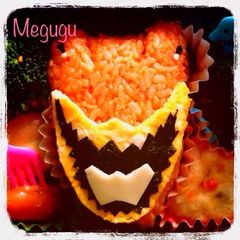 A picture of Simple Kyoryuger Character Bento.