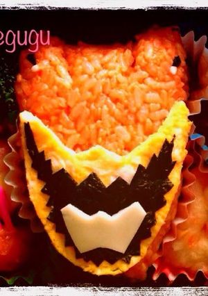 A picture of Simple Kyoryuger Character Bento.