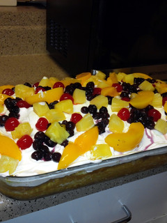 A picture of tres leches cake.