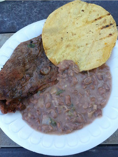 A picture of Homemade refried beans.