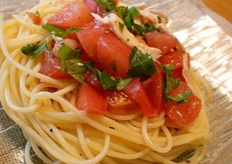 Recipe of Chilled Pasta with Tomato &amp; Chicken Breast in 13 Minutes for Young Wife