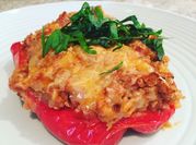 A picture of quinoa stuffed peppers