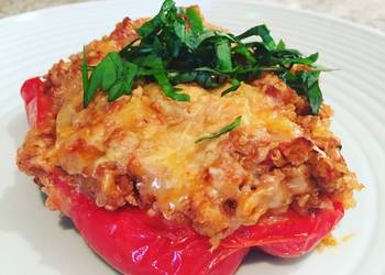 How to Recipe Perfect Italian stuffed peppers with turkey and quinoa